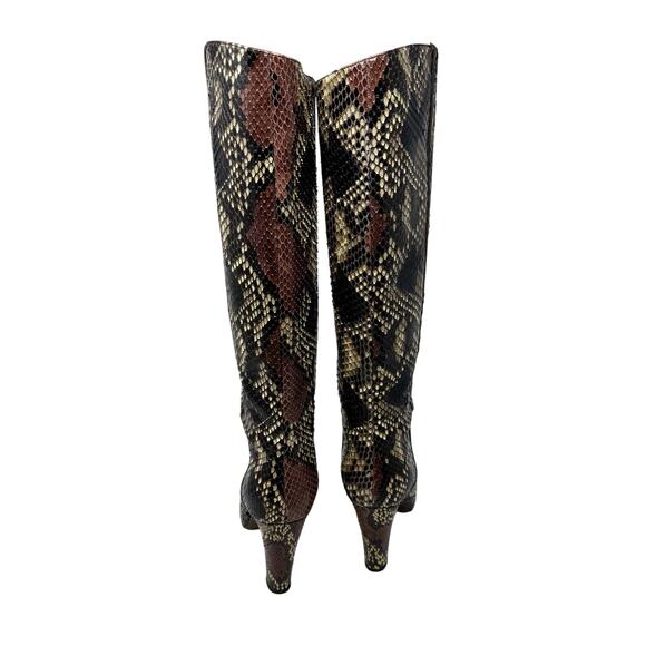 Valentino Garavani Snakeskin Knee High Boots EU 37.5 US7.5 Runway Python Leather - Picture 6 of 9